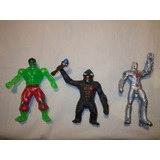 3 Figuras: Hulk, King Kong, Robocop