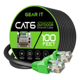 Gearit Cable Ethernet Cat6 Para Exteriores (100 Pies) Revest