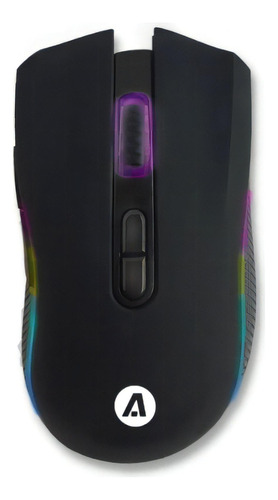 Mouse Gamer De Juego Aliver Ag-em 01 Óptico Luz Led Rgb 4 Niveles Dpi 6 Botones Usb Negro