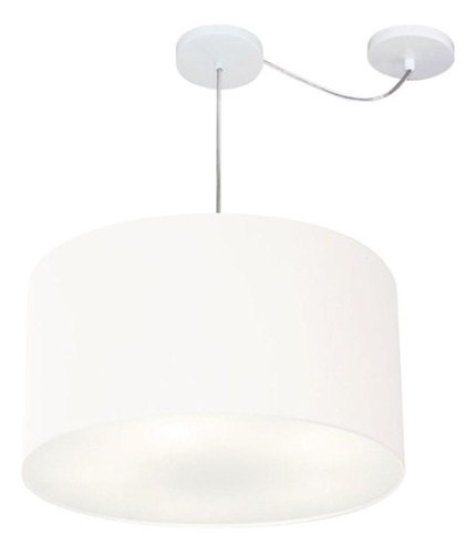 Lustre Cilindrico Desvio Centro 4167 Cúpula 60x30 Branco 