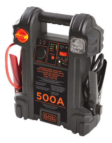 Arrancador Portatil + Inflador Black+decker 500amp Cuotfs