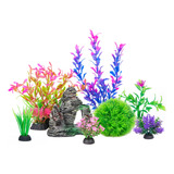 Decoracin Para Acuarios, Pecera, Plantas Artificiales De Pls