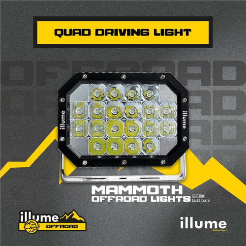 Faros Auxiliares Dually Cuadrado Led Illume Mammoth Jeep Rzr