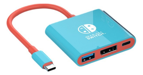 Adaptador Nintendo Switch Tipo-c Con Hub Displaypor Usb 2,0