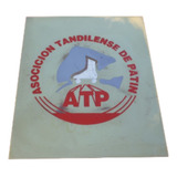 Cartel Antiguo Chapa Bronce Y Enlozado 16x13cm Tandil Patin