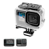 Case Buceo 60m+ Micas Para Gopro Hero 12, 11, 10, 9 Black