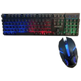 Kit Teclado + Mouse Com Cabo 1,5 M Usb Semi Mecânico Gamer 