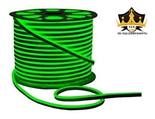 Mangueira Led Neon Verde 220v 50m+conector