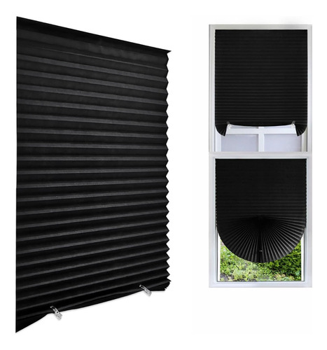 Cortina Blackout Plisada Para Ventana, Bloquea Luz 90*180cm