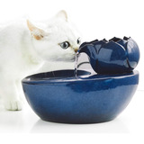 Aolnv Fuente De Agua Para Gatos Lotus De Ceramica, Fuente Pa