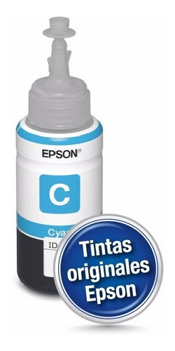 Botella Tinta Epson T664 Original Cian 70 Ml T664220