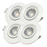 Pack X 4 Spot Embutir Blanco Dicro Led 3w Frio Movil Macro