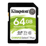 Memoria Sd Xc Kingston Canvas Select Plus 64gb Clase 10
