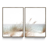 Kit Quadros Decorativos Paisagem Praia Quarto Casal Grande