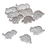 Cortantes Para Galletitas, Porcelana Fria Dinosaurio X3