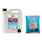 Cloro Liquido 10 Lts + 1 Kg Sulfato De Cobre 