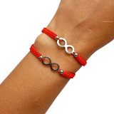 Pulseras Para Parejas Hilo Rojo, Infinito