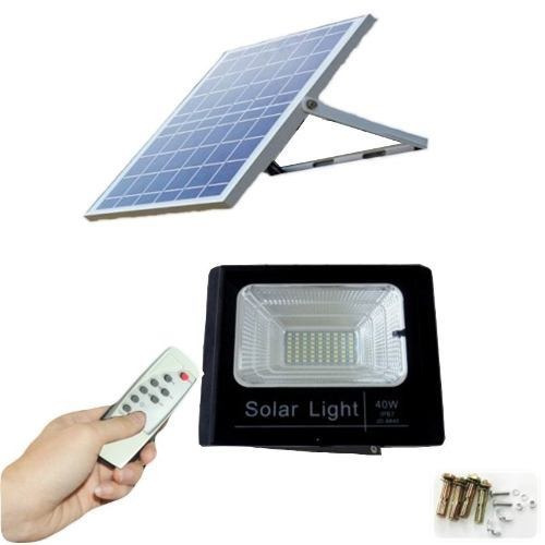 Reflector Led Genérica Solar 40w Con Luz Blanco Frío Y Carcasa Negro 110v/220v