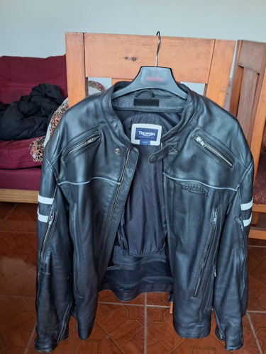 Chaqueta Triumph Otoño Invierno Cuero Triple Capa Xl.