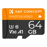 Tarjeta Micro Sd K&f De 64 G Para Monitor, Cámara Y Grabador