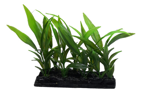 Planta Artificial Baja Plástica Adorno Peceras Acuarios 9 Cm