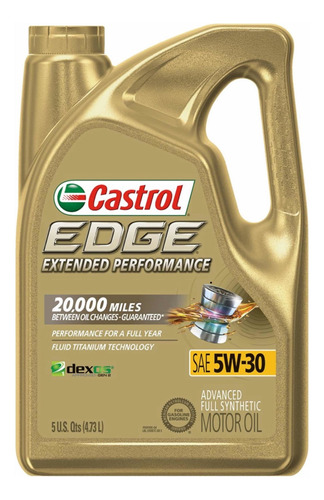 Aceite Castrol Edge 5w30 Extended Sintetico Garrafa 4.73lt