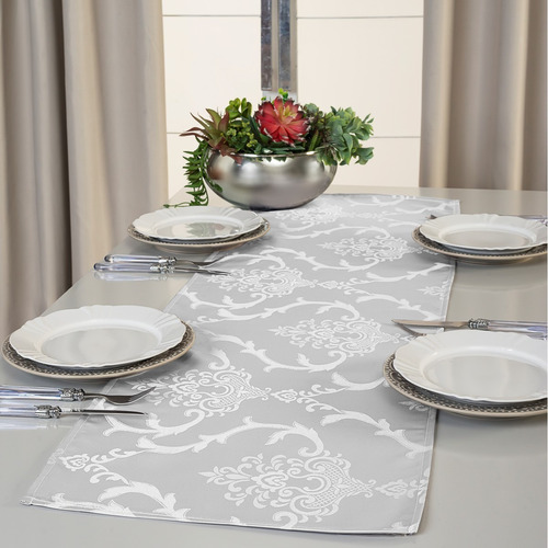 Caminho Trilho De Mesa Decorativo 1,40m X 0,40m Jacquard