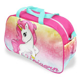 Bolsa Infantil Para Viagem E Passeio Unicórnio Fantasy