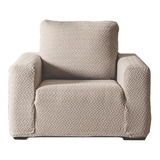 Cubre Sillon Individual Niza Greige Elastico Stretch