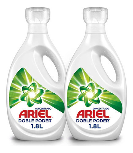 Pack 2 Detergente Líquido Concentrado Ariel Rinde 7,2l