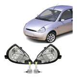 Juego Optica Ford Ka 2001 2002 2003 Giro Cristal + Cree Led