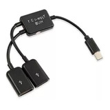 Hub Otg Usb A Hembra X2 Puertos Tipo C Celular Tablet Laptop