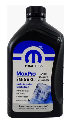 Aceite Mopar 5w-30 1l Jeep Renegade Longitude 15/21