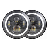 Par 7 H4 Faros De Led Drl Ojos Ángel Wrangler Jeep Vocho