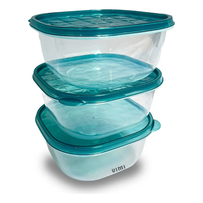 Set De 3 Topper Recipiente Alimentos Contenedor 1000ml C\u002Fu | MercadoLibre