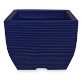 Vaso De Planta Quadrado Decorativo Polietileno 30x40 Azul M