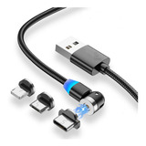 Cable Usb Tipo C Iman Mallado 2metros Para iPhone/microusb 