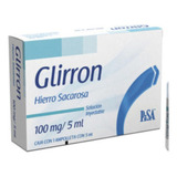 Glirron 100 Mg/5 Ml 1 Ampolleta Hierro Sacarosa