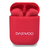 Auricular Inalámbrico Bluetooth Tws Daewoo Prix Rojo