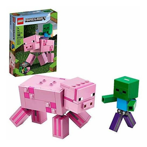 Lego Minecraft Pig Bigfig And Baby Zombie Character 21157
