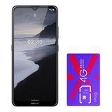 Kit Smartphone Nokia 2.4 64gb Cinza E Simcard Arqia4u Nk101k