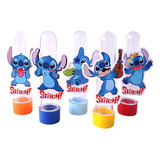 10 Lembrancinha Stitch Tubete Grande Com Aplique 3d