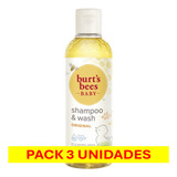  Pack 3un Shampoo Y Jabón Líquido Burt's B. Baby Bee