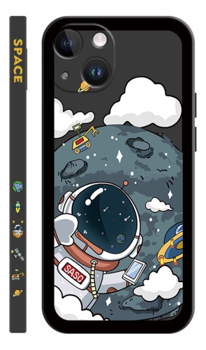 Funda Para iPhone 11 12 13 14 15 Pro Max Silicona Astronauta