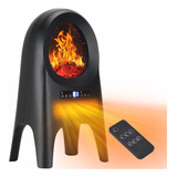 Calentador Chimenea Eléctrico De Cerámica Y Control 1500w