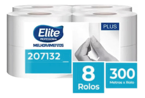 Elite Profesional Papel Higiénico Hoja Simple 8und X 300mts