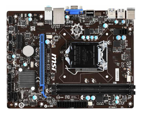 Placa Mãe 1150 Msi H81m-e33 Com Espelho 100% Funcionando, Nf