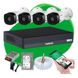 Kit 4 Câmeras Intelbras 1120b Dvr 4 Canais Lançamento 