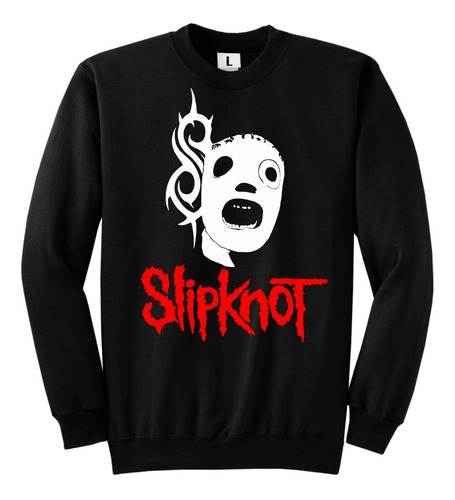 Buzo Clasico Slipknot - Logo Cara- Friza Premium 