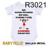 Roupa De Bebê Body Fazer Academia Com Papai R3021